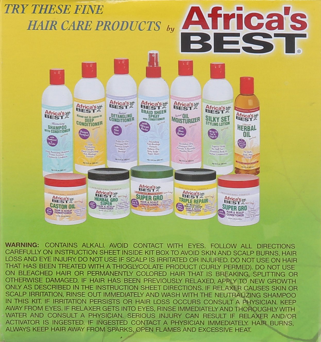 Africa's Best No-Lye Relaxer Kit, Dual conditioning, Herbal Intensive, Superior Straightening and the Very Best Nourishment, Designed for Normal Hair Textures Find Your New Look Today!