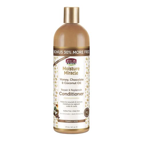 African Pride Moisture Miracle Honey & Chocolate & Coconut Oil Repair & Replenish Conditioner 16oz Find Your New Look Today!