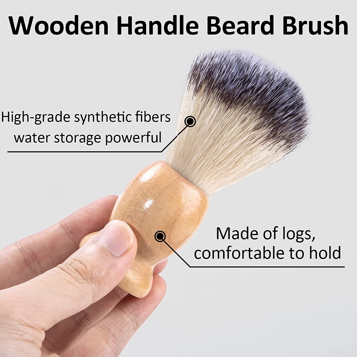 Hand Crafted Shaving Brush for Men, Wood Handle Hair Salon Shave Brush for Wet Shave Safety Razor, Perfect Father's Day Gifts for Him Dad Boyfriend Find Your New Look Today!