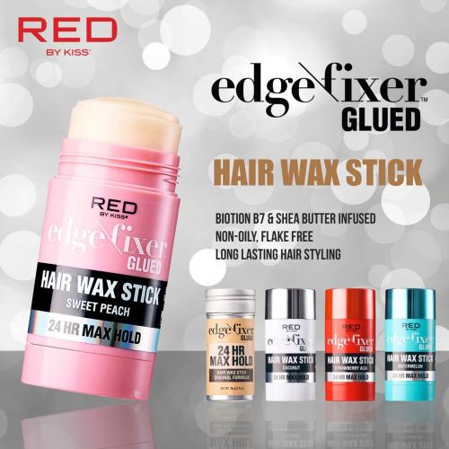 Red by Kiss Edge Fixer Glued 24 HR Max Hold Hair Wax Stick 2.47oz/ 70g Find Your New Look Today!